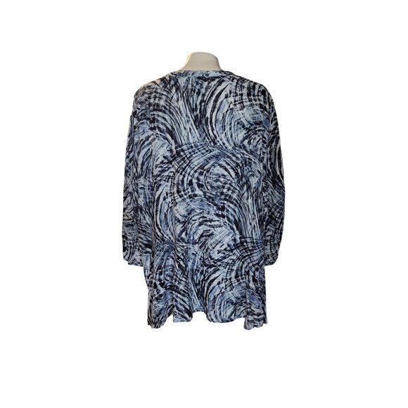 Catherines 4X Swirl Print Tunic Top With Button Detail comfort summer outdoor - Picture 3 of 7